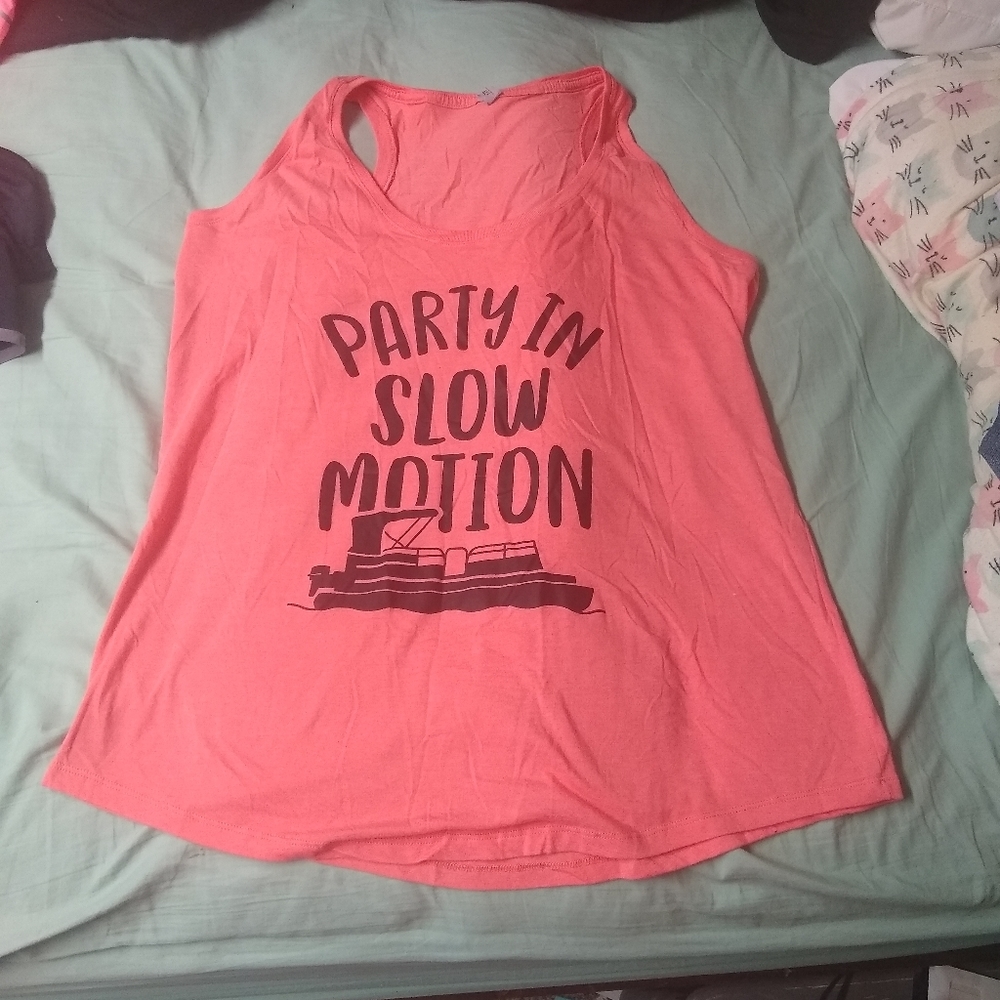 Party in slow motion racerback tank top